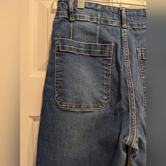 Bagatelle Collection Square Pocket Blue Denim Jeans Size 27 GUC - Picture 11 of 15